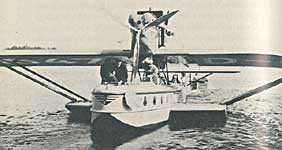 Gring arrives with seaplane to lake Baven and Rockelstad, probably taken 1933